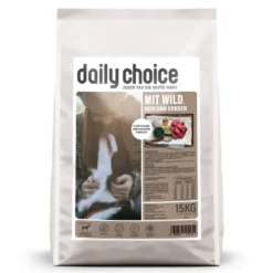 daily choice Basic mit Wild, Reis und Erbsen Trockenfutter 15 kg