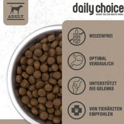 daily choice Basic mit Wild, Reis und Erbsen Trockenfutter 15 kg
