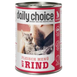 daily choice Fleischmenü mit Rind Nassfutter 30 x 400 g