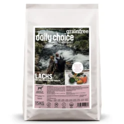 daily choice Grainfree Lachs mit Kartoffeln und Erbsen Trockenfutter 15 kg