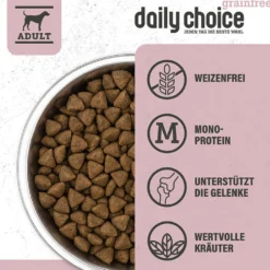 daily choice Grainfree Lachs mit Kartoffeln und Erbsen Trockenfutter 15 kg