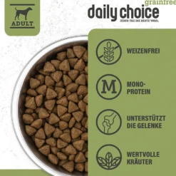daily choice Grainfree Lamm mit Kartoffeln und Erbsen Trockenfutter 15 kg