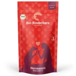 Herrmann's Classic Bio-Rinderherz mit Fenchel Nassfutter 10 x 130 g