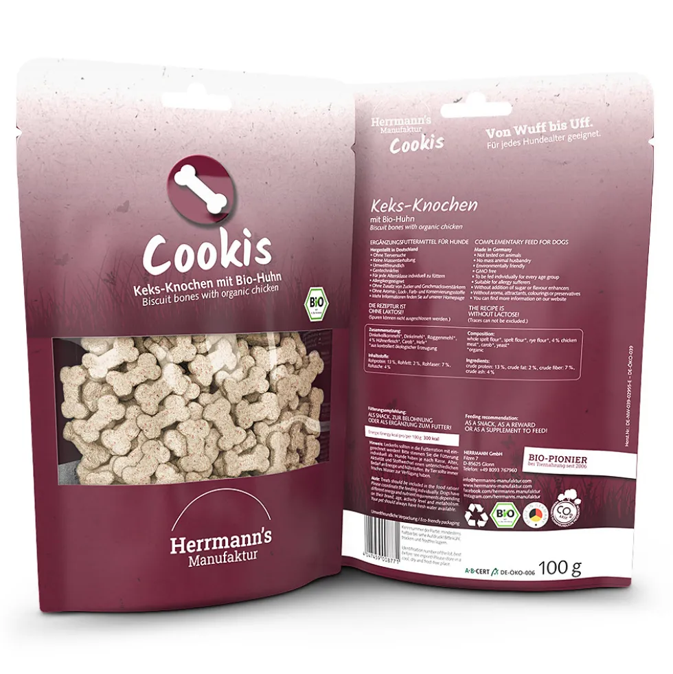 Herrmann's Cookis Bio Miniknochen Snack 100 g