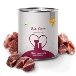 Herrmann's Kreativ-Mix Bio Ente Reinfleisch Ergänzung Nassfutter 6 x 800 g