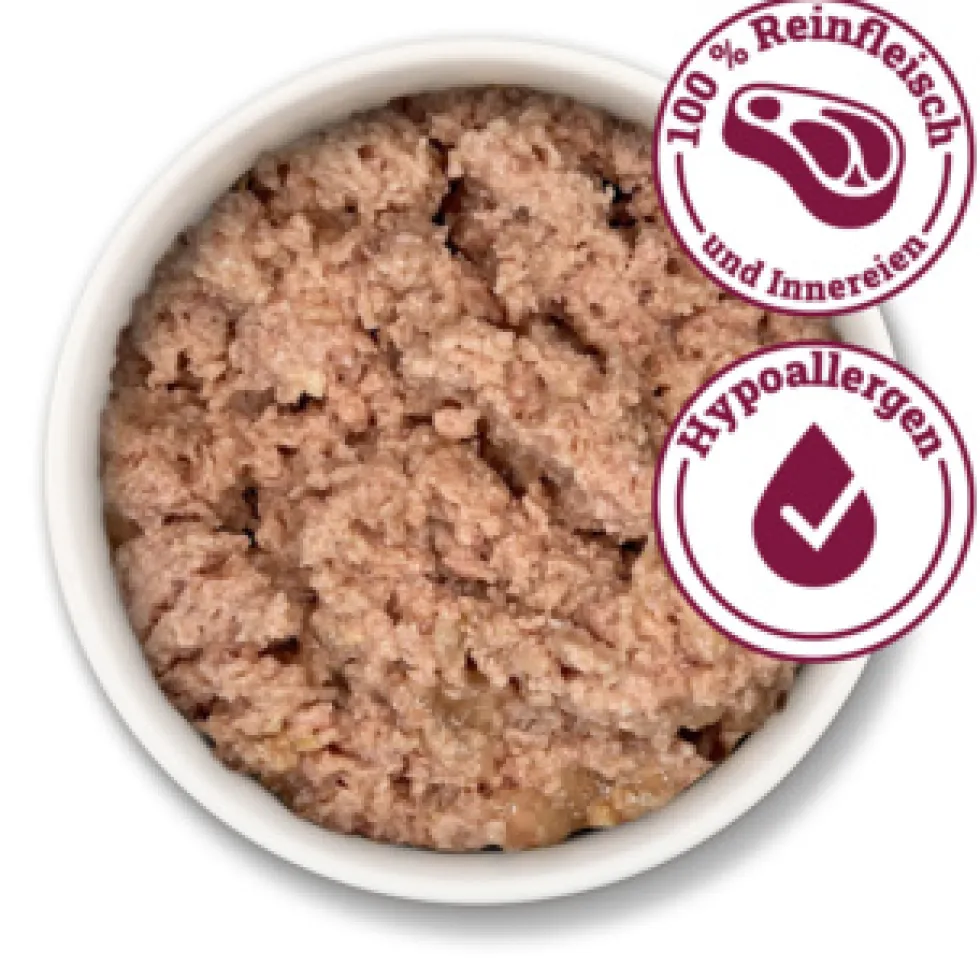 Herrmann's Kreativ-Mix Bio Ente Reinfleisch Ergänzung Nassfutter 12 x 200 g
