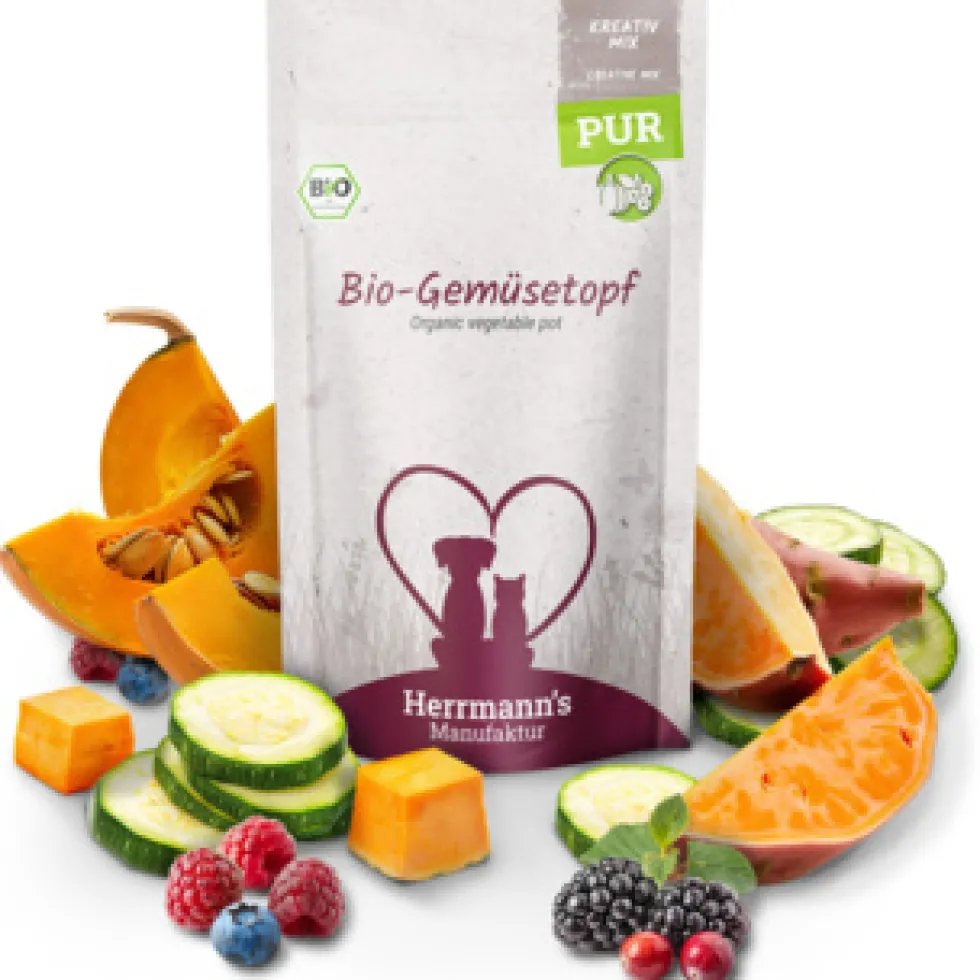 Herrmann's Kreativ-Mix Bio Gemüsetopf Ergänzung Nassfutter 70 x 150 g