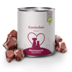 Herrmann's Kreativ-Mix Kaninchen Reinfleisch Ergänzung Nassfutter 6 x 800 g