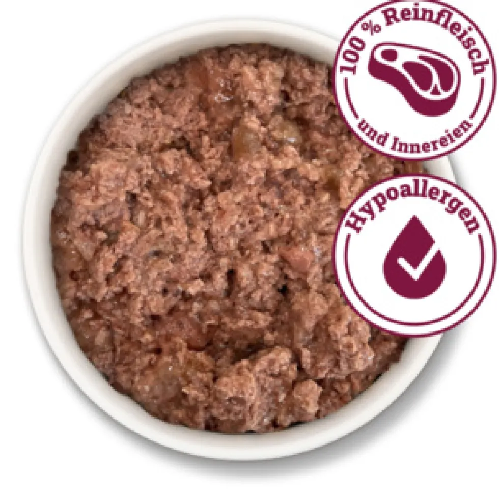 Herrmann's Kreativ-Mix Kaninchen Reinfleisch Ergänzung Nassfutter 6 x 400 g