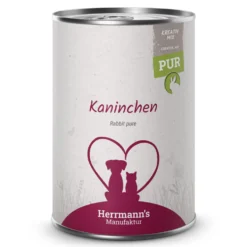Herrmann's Kreativ-Mix Kaninchen Reinfleisch Ergänzung Nassfutter 6 x 400 g