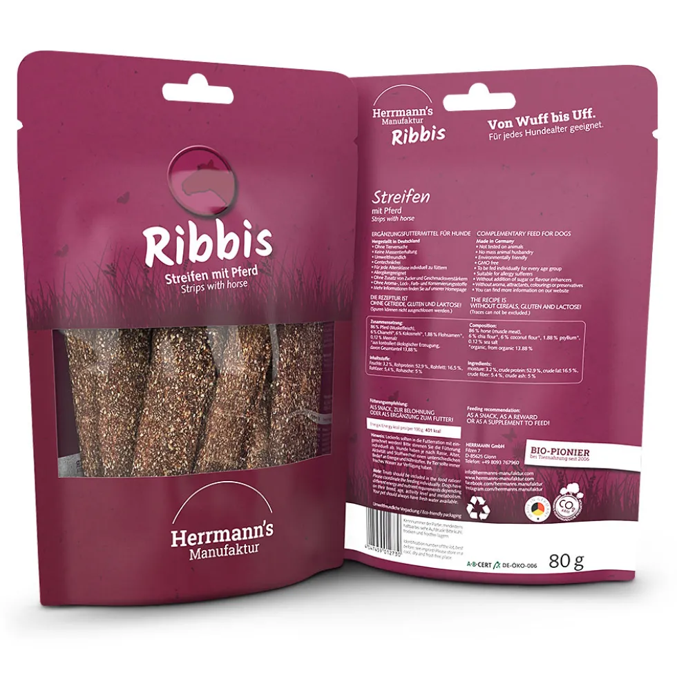 Herrmann's Ribbis Pferd Snack 80 g