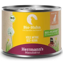Herrmann's Selection Adult Bio Huhn mit Karotte & Kamut Nassfutter 12 x 200 g