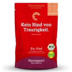 Herrmann's Selection Adult Bio Rind mit Karotte und Hirse Nassfutter 12 x 100 g