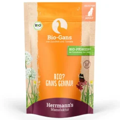 Herrmann's Selection Adult Bio Gans mit Zucchini & Tomaten Nassfutter 12 x 100 g