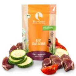 Herrmann's Selection Adult Bio Gans mit Zucchini & Tomaten Nassfutter 12 x 100 g
