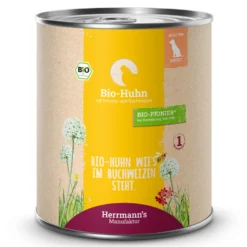 Herrmann's Selection Adult Bio Huhn mit Fenchel & Buchweizen Nassfutter 6 x 800 g