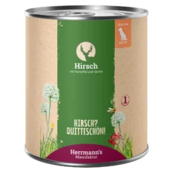 Herrmann's Selection Adult Hirsch mit Kartoffel und Quitte Nassfutter 6 x 800 g