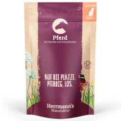 Herrmann's Selection Adult Pferd mit Karotte & Kokosflocken Nassfutter 60 x 100 g