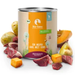 Herrmann's Selection Puppy Bio Gans mit Kürbis & Kartoffel Nassfutter 6 x 800 g