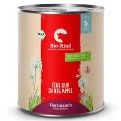 Herrmann's Selection Puppy Bio Rind mit Apfel & Haferflocken Nassfutter 6 x 800 g