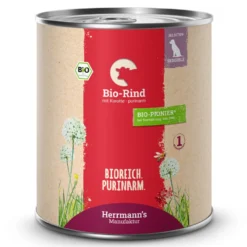 Herrmann's Selection Sensible Bio Rind mit Karotten - purinarm Nassfutter 6 x 800 g