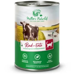 Müller’s Naturhof Traditionell Rind und Ente Nassfutter 6 x 400 g