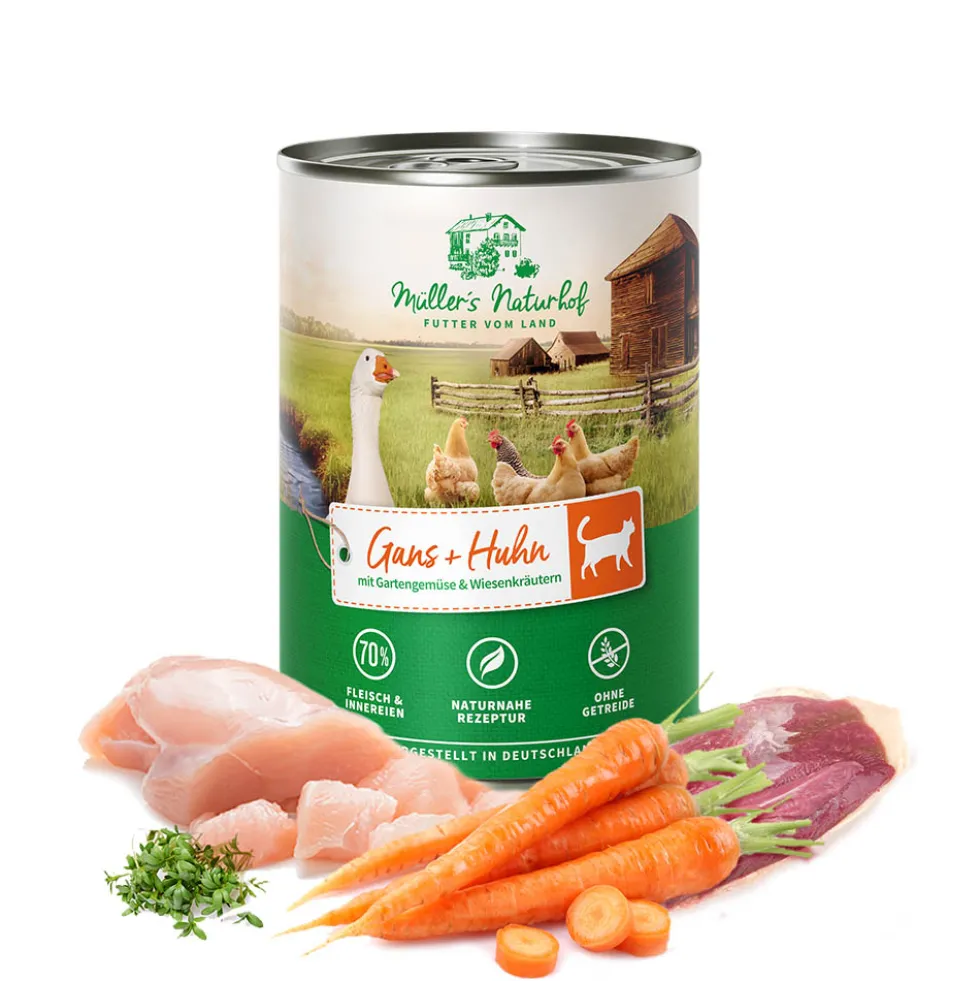 Müller’s Naturhof Traditionell Gans und Huhn Nassfutter 6 x 400 g