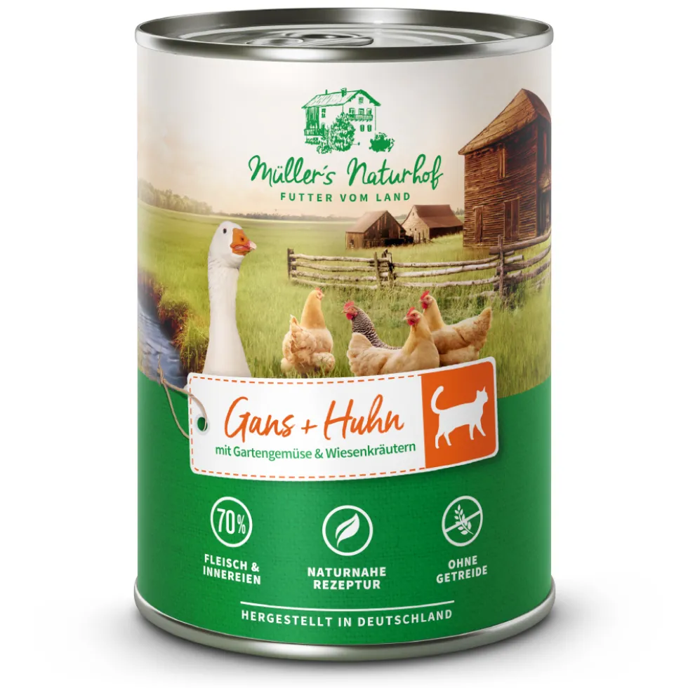 Müller’s Naturhof Traditionell Gans und Huhn Nassfutter 6 x 400 g