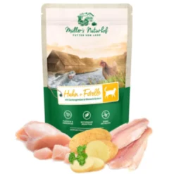Müller’s Naturhof Traditionell Huhn & Forelle Nassfutter 12 x 100 g