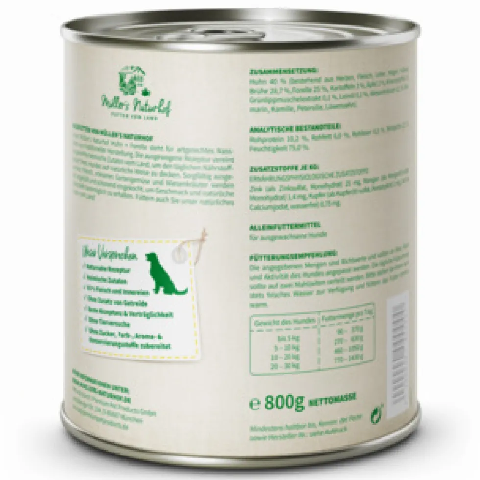 Müller’s Naturhof Traditionell Huhn und Forelle Nassfutter 6 x 800 g