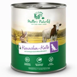 Müller’s Naturhof Traditionell Kaninchen und Kalb Nassfutter 6 x 800 g