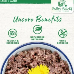 Müller’s Naturhof Traditionell Lamm und Lachs Nassfutter 6 x 800 g