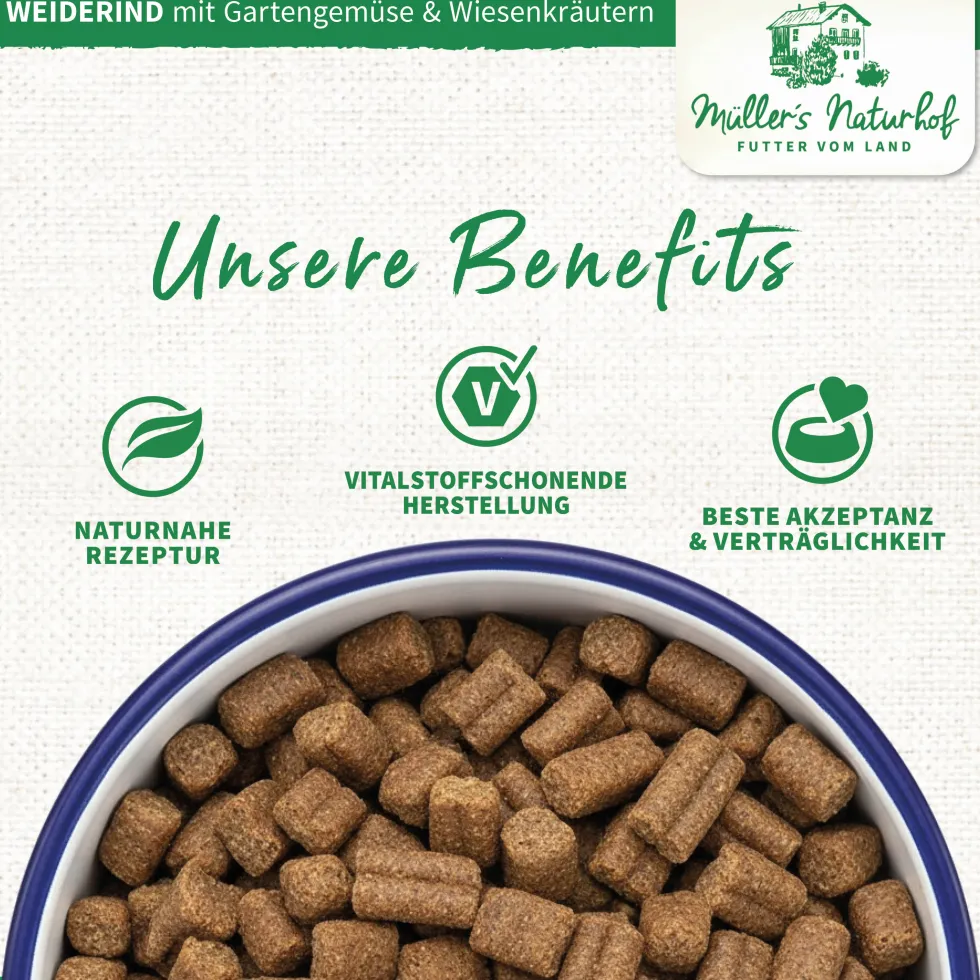 Müller’s Naturhof Traditionell Weiderind Trockenfutter 15 kg
