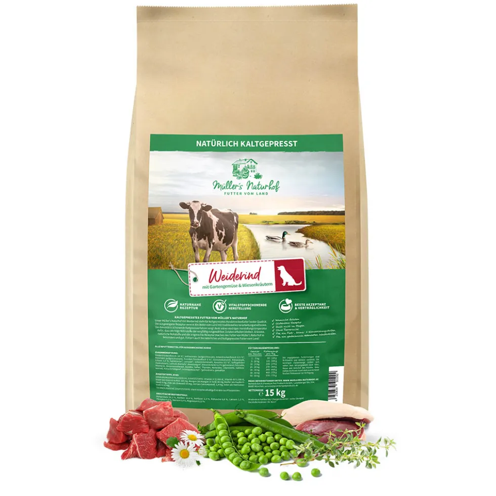 Müller’s Naturhof Traditionell Weiderind Trockenfutter 15 kg