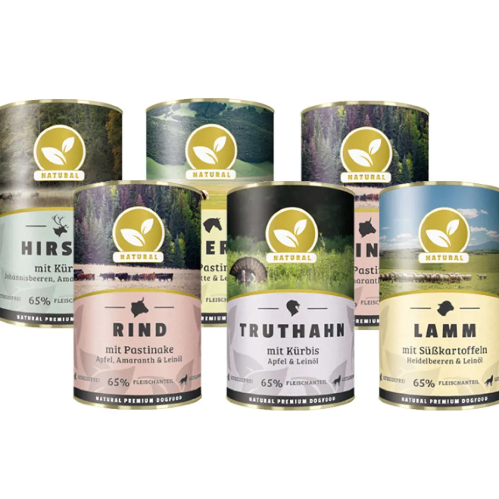 Natural Probe-Paket Hund Nassfutter 6 x 800 g