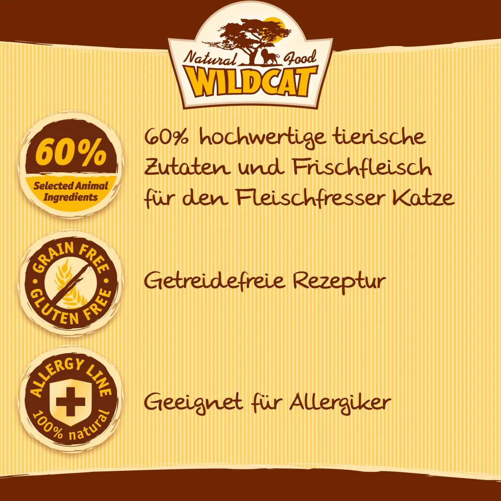 Wildcat Adult Andhra Fisch & Süßkartoffel Nassfutter 7 x 100 g