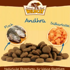 Wildcat Adult Andhra Fisch & Süßkartoffel Trockenfutter 12 x 500 g