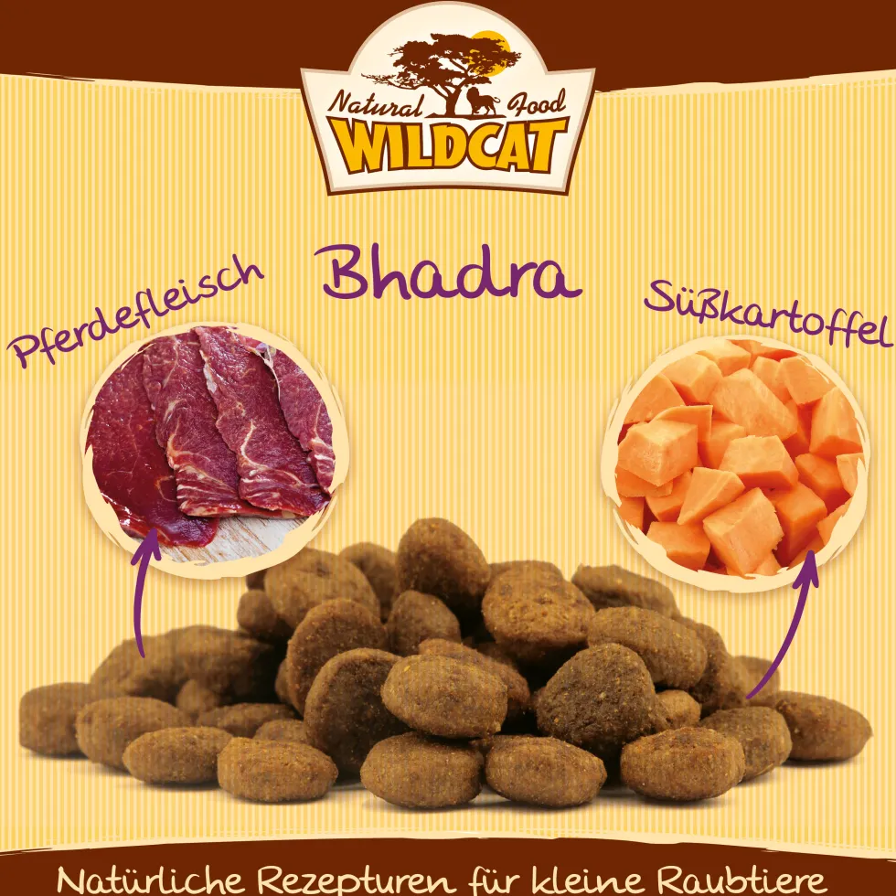 Wildcat Adult Bhadra Pferdefleisch Trockenfutter 500 g