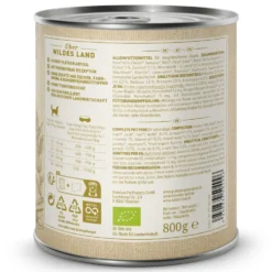 Wildes Land BIO Adult Huhn mit Kürbis & Zucchini Nassfutter 6 x 800 g