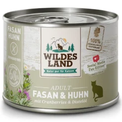 Wildes Land Classic Adult Fasan und Huhn Nassfutter 30 x 200 g