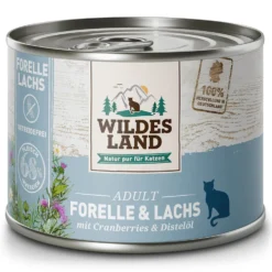 Wildes Land Classic Adult Forelle und Lachs Nassfutter 6 x 185 g