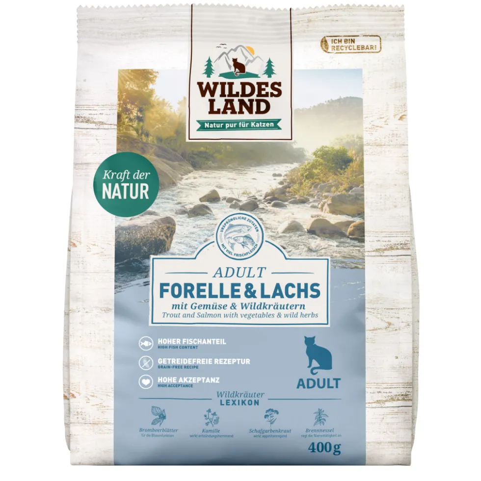 Wildes Land Classic Adult Forelle & Lachs Trockenfutter 400 g