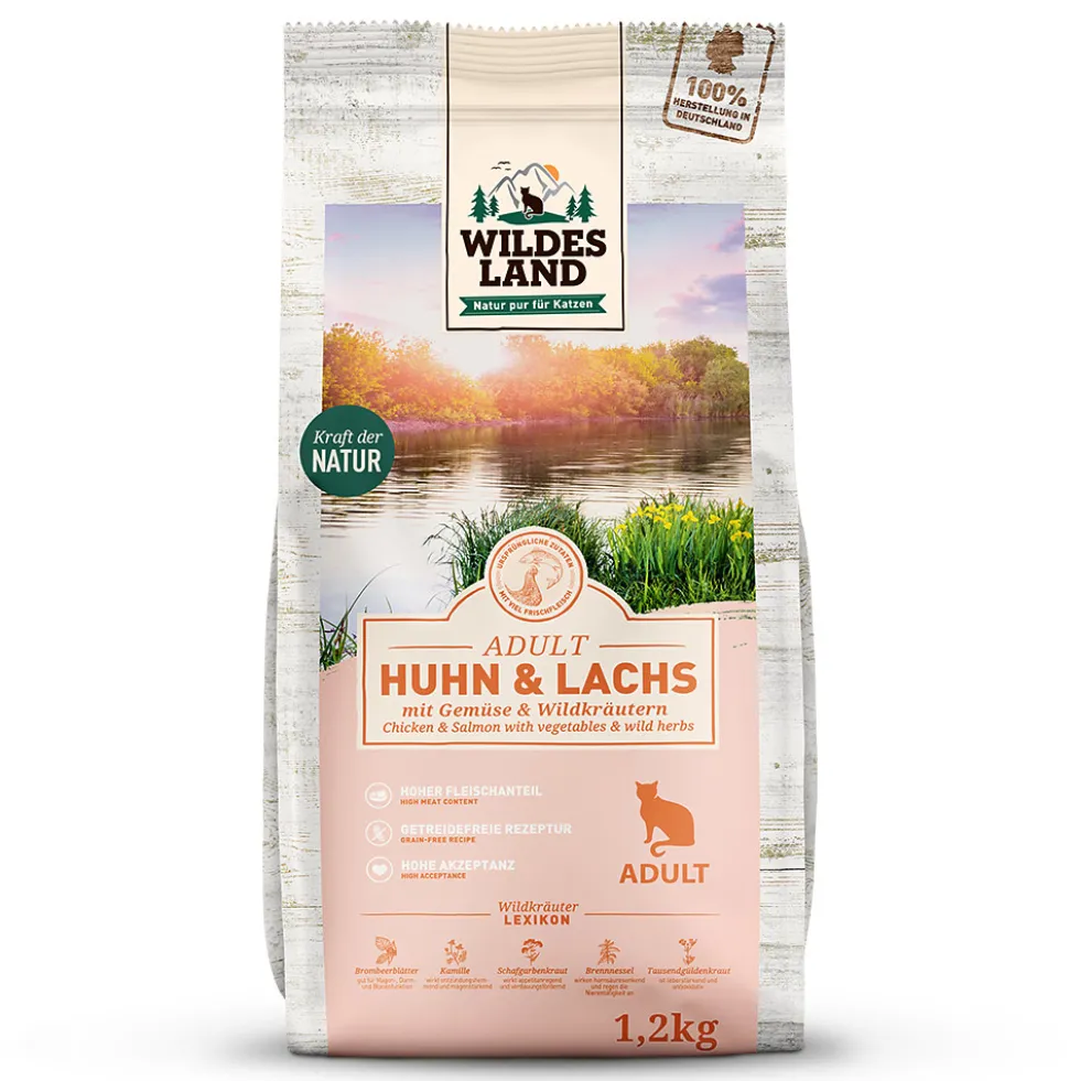 Wildes Land Classic Adult Huhn und Lachs Trockenfutter 1,2 kg