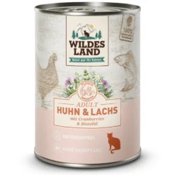 Wildes Land Classic Adult Huhn & Lachs Nassfutter 6 x 400 g