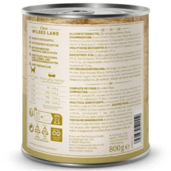 Wildes Land Classic Adult Huhn mit Karotte Nassfutter 6 x 800 g