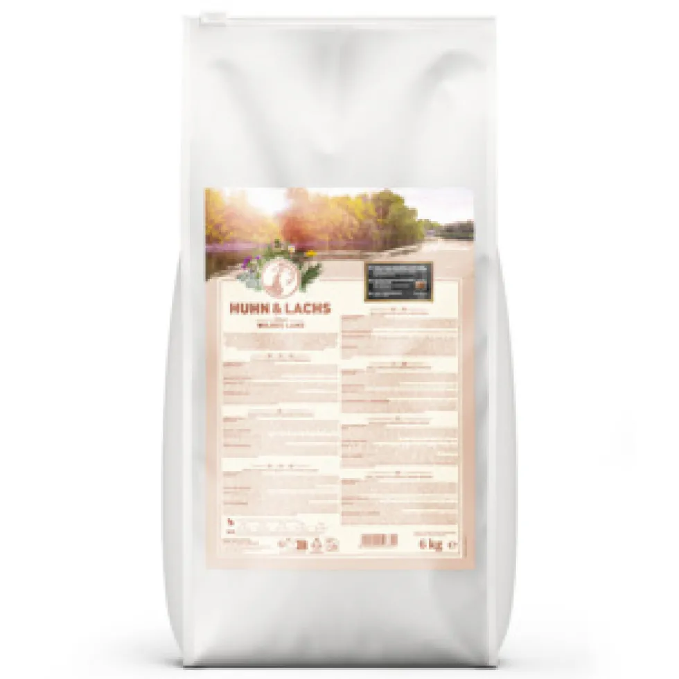 Wildes Land Classic Adult Huhn und Lachs Trockenfutter 3 x 6 kg