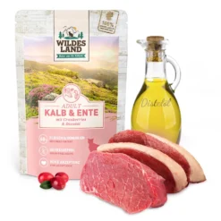 Wildes Land Classic Adult Kalb und Ente Nassfutter 12 x 100 g