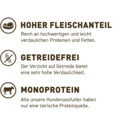 Wildes Land Classic Adult Kalb mit Brokkoli Nassfutter 6 x 800 g