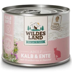 Wildes Land Classic Adult Kalb und Ente Nassfutter 6 x 200 g