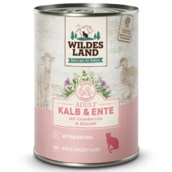 Wildes Land Classic Adult Kalb und Ente Nassfutter 30 x 400 g